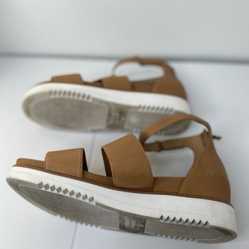 EILEEN FISHER Brown & White Sandals - Picture 5 of 6